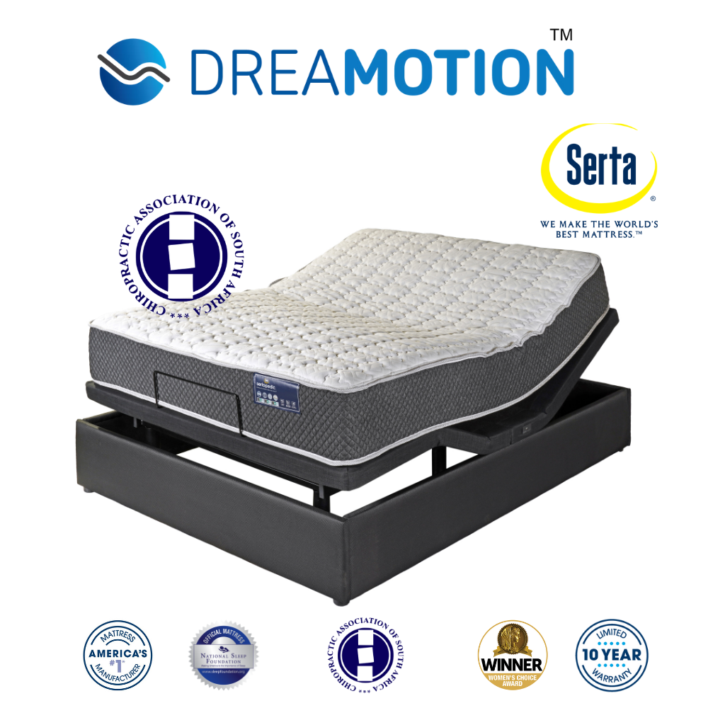 Dreamotion Adjustable Foundation + Sertapedic Acacia Mattress