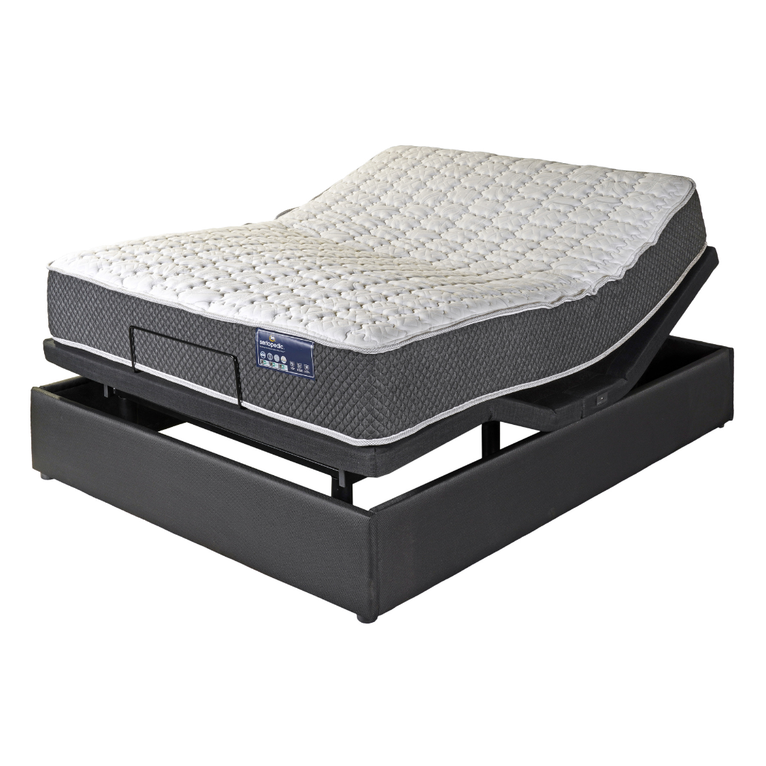 Dreamotion Adjustable Foundation And Serta Carina Mattress Set