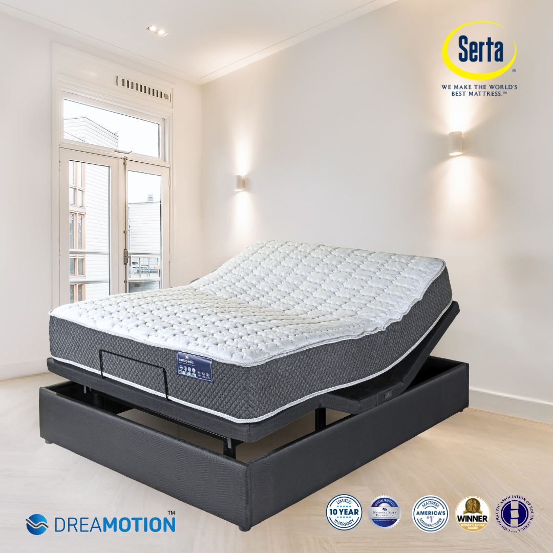 Dreamotion Adjustable Foundation + Sertapedic Acacia Mattress
